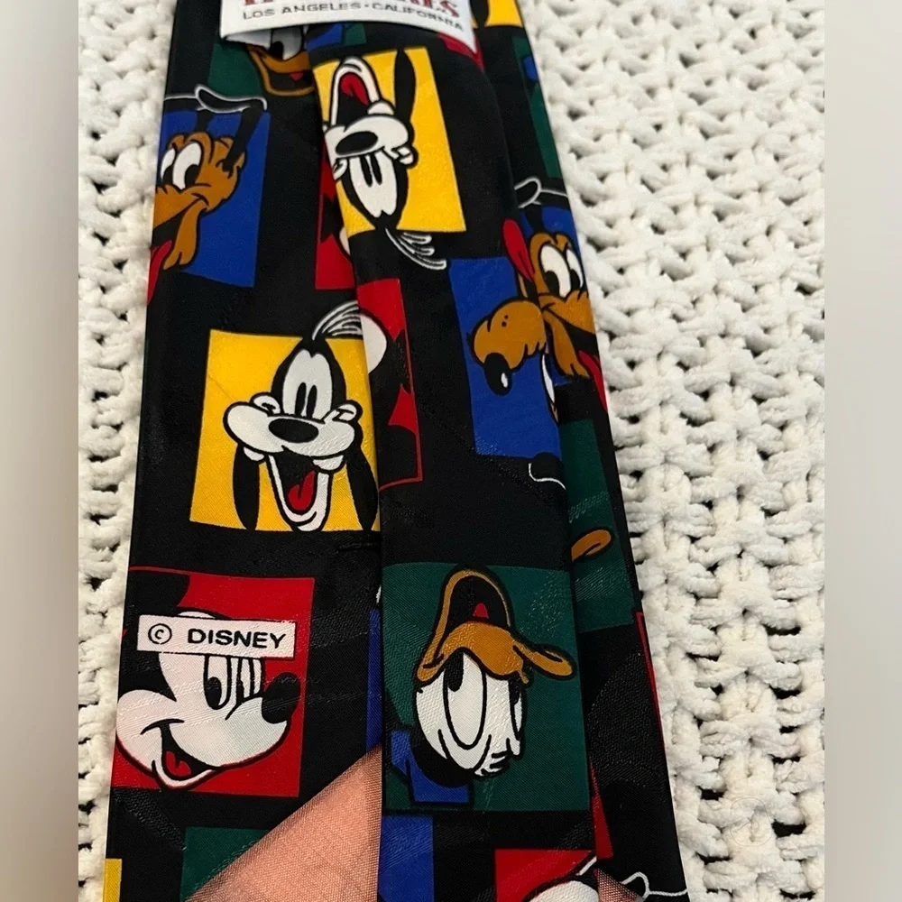 Vintage Balancine Men’s Hot Cakes Disney Character Multicolor Polyester Neck Tie